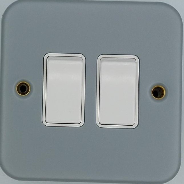 MSP622 Niglon Metal Clad  2 gang Switch